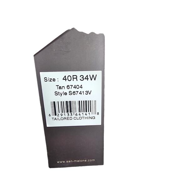 Caravelli Italy Superior 150's 3 Pc Vested Gray Pin Strip Men's Suit 40R 34W NWT - Picture 12 of 12